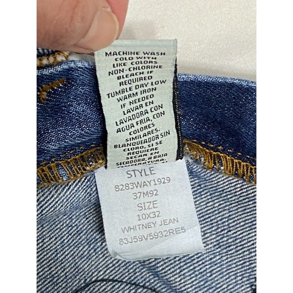 RL Polo Ralph Lauren Jeans Women Size 10 Blue Whiteny Jean Bootcut Flare - Picture 11 of 11